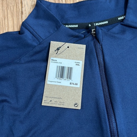 MENS NIKE DRI-FIT ELEMENT 1/2-ZIP TOP (STANDARD FIT)
Men's Running Top Navy - Picture 9 of 9